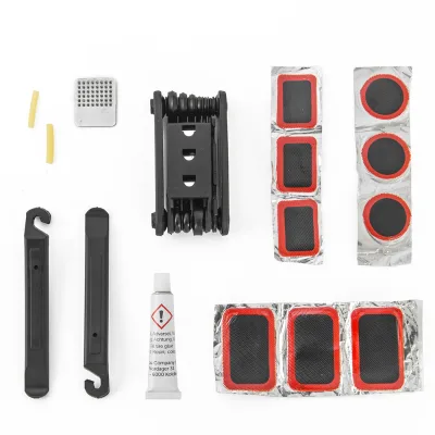 8PCS Tyre Levers and Vulcanizing Patches and Vulcanizing Glue and Bike Multitool Bicycle Repair Tool Kit Set