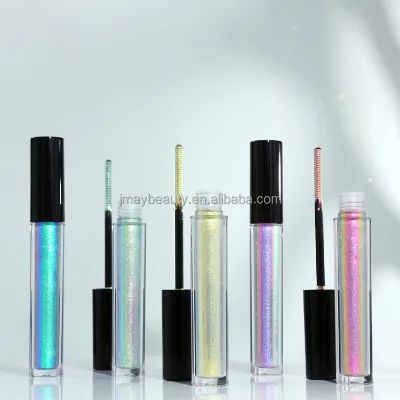 NO LOGO Color Shifting Chameleon Lash Mascara Pearlescent Fine Glitter Non-smudge Metallic Glitter Mascara Brush for Christmas