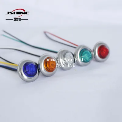 Kenworth 3/4 Inch Round LED Side Marker Clearance Lights New Condition Truck Trailer RV Lamp