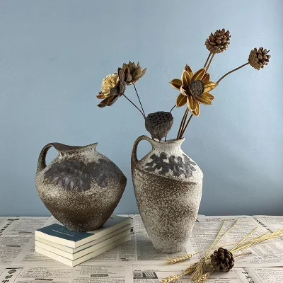 Vintage Vase Ceramic Vases Decor for Living Room Home Decor Flower Arrangement Vase Wabi Sabi Style Ornament