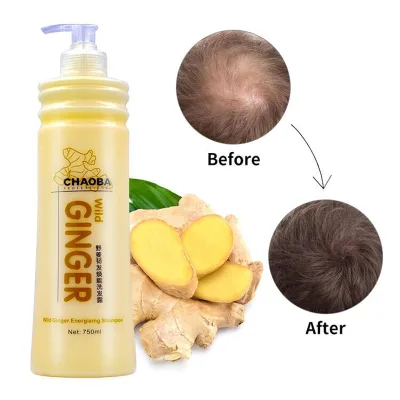 Ginger Shampoo for Dandruff Hair, Itchy Dry Scalp Care Shampoo Ginger Extract Oil Strengthen Hair Formula, for Men and Women