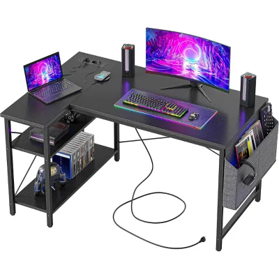 Reversible Corner Desk PC Computer Chair Cheap Home Functional Corner Table I-Shaped Desk Gaming Table with Storage
