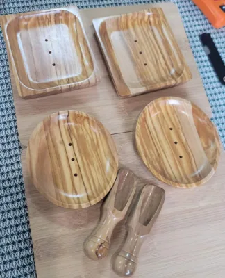 Custom Logo Factory Direct Creative Vintage Wooden Soap Box Bamboo Soap Holder New Vintage Style Natural Olive Wood Soap Dish