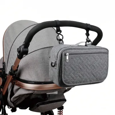 Travel Waterproof Portable Removable Shoulder Strap Hanging Baby Stroller Organizer Bag with Changing Pad