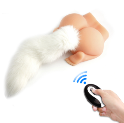 Ass Sex Toys Wireless Remote Control Anal Plug Vibrator with Long Fox Tail,sex Toys for Men Women Anal Dildo Vibrator USB Charge