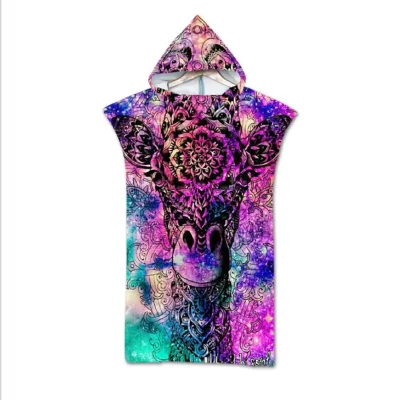 Custom Made Printed Adult Hooded Beach Towel