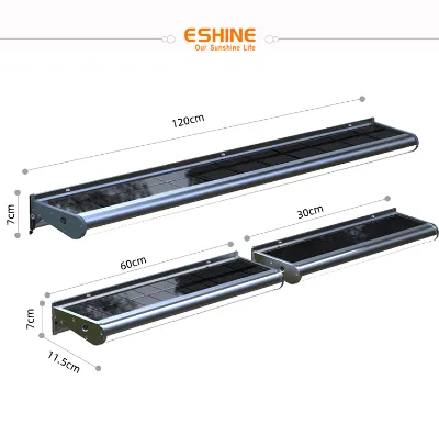Outdoor IP65 Waterproof Solar Powered Tube Lamp Billboard LED Street Advertisement Light With Solar