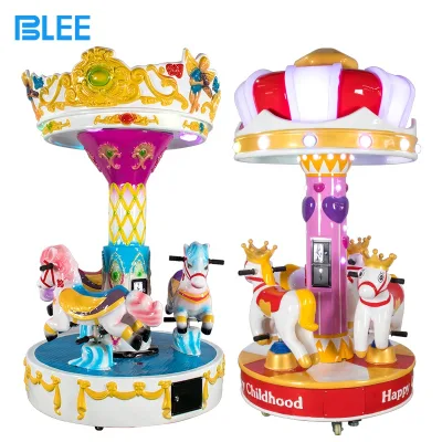 Factory Price Coin Operated Mini Electric Carousel for Amusement Park Sale 3 Seats Small Carousel