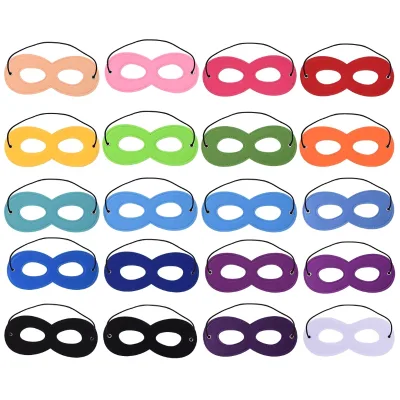 Halloween Felt Eye Mask Dress up Masks Costume Adjustable Party Accessory for Summer Graduation Birthday Cosplay Party