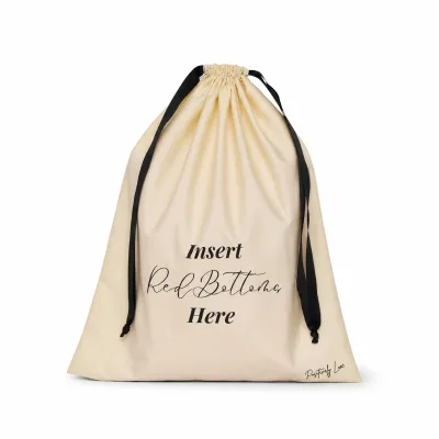 Wholesale Reusable Organic Cotton Dust Bag for Luxury Purse Storage with Print Protective Zipper Closure