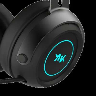Professional Wireless Gaming Headset with ENC Noise Cancelling Mic BT 5.2 Wireless+Wired Dual Mode for PC PS5