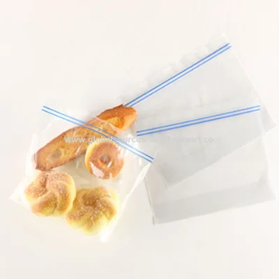 LDPE freezer reclosable bag, with bottom gusset, food storage bag, Canton Fair