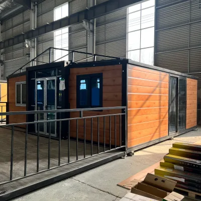 Strong Expandable Modular Container House De Lujo Prefab Tiny House with Roof Patio Site for Apartment/Workshop/Living Room