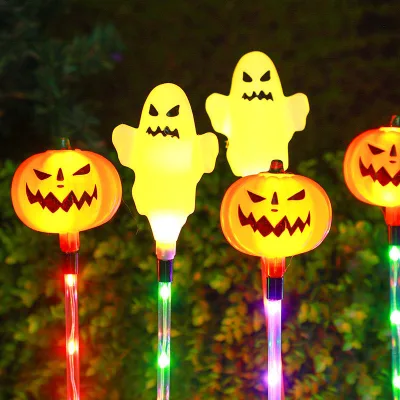 CX Factory Pumpkin Shaped Solar Garden Lanterns Warm White Ra50 IP44 Waterproof LED Light Strings 2.5m Halloween