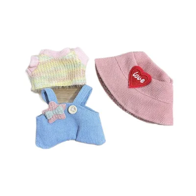 Linda Kawaii Plush Labubu Clothes Cute Dress Diy Sweater Hat Suit Keychain Pendant Decoration Outfit Clothes for Labubu