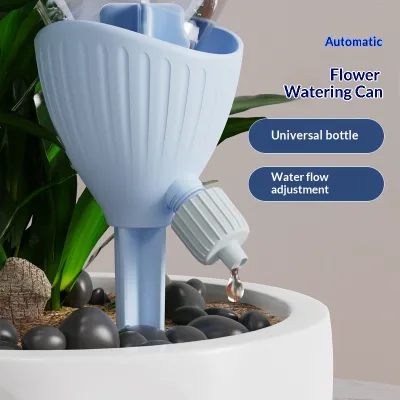 New Lazy Automatic Watering Device for Potted Plants with Adjustable Water Flow Blue & White ML-356 Household Use