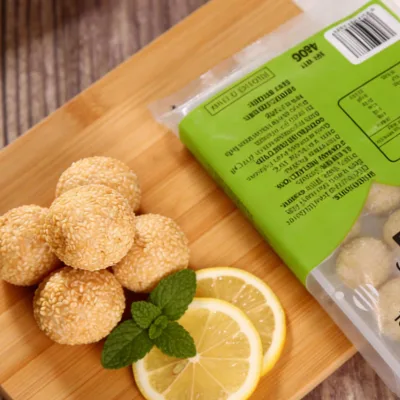 Frozen Red Bean Sesame Ball 20g OEM Factory Fried Pastry Supplier Private Label Export Custom Size Filling Packaging