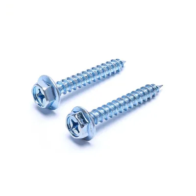 Hex Head Self Drilling Screw Flange Head Wood Screws Carbon Steel Galvanized Wood Self Threading Screws