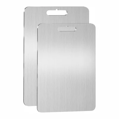 Non Stick Food Grade Stainless Steel Titanium Cutting Board for Kitchen Meat Fruit & Vegetable