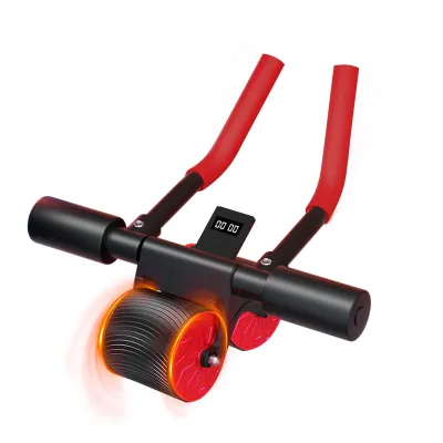 New Hand-held Type Fitness Equipment Automatic Rebound Abdominal Exercise Roller ab Wheel
