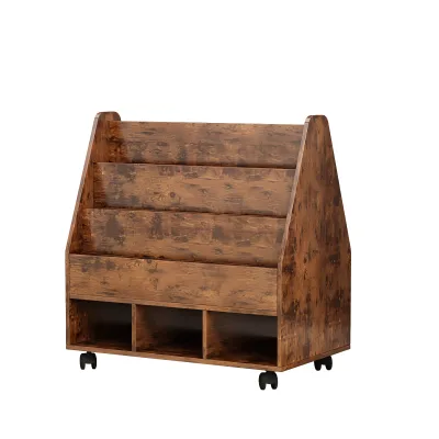 Wheeled Bookshelf, Children's Book Sorting Shelf, Bedroom Small Bookshelf