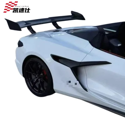 Full ZR1 Design Rear Wing Spoiler Real Carbon Fiber For Corvette C8 Shine Exterior Racing Tail Decor Parts