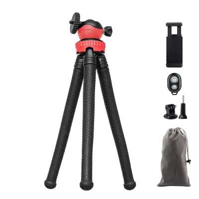 Mini Tripod Flexible Phone Tripod with Remote Travel Tripod Stand for Filming for Smartphone