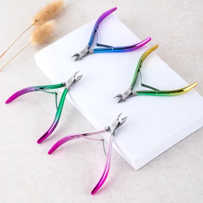 High Quality Colorful Cuticle Nipper Rose Pink Manicure Pedicure Salon Tools Art Nail Tools