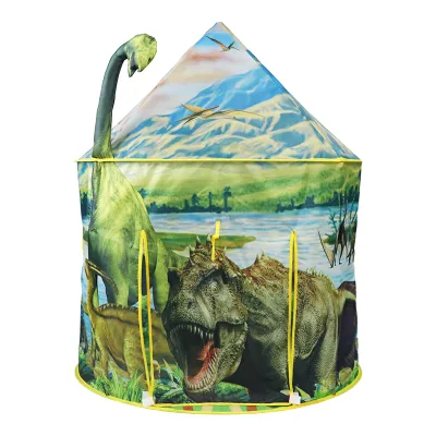 Dinosaur Play Playhouse Tent Pop up Realistic Dinosaur Pattern Tent for Children to Play