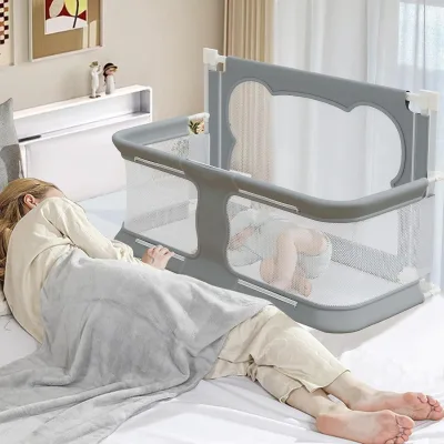 Multi Functional Baby Lounger Portable Newborn Nest Bed Mobile Co Sleeping Bassinet with Safety Guardrail for Travel Infant Bed