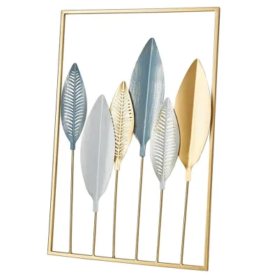 Wholesale Custom Size Unique Gold Hanging Modern 3D Metal Wall Art Decoration for Home Luxury Modern 3D Metal Wall Art for Home