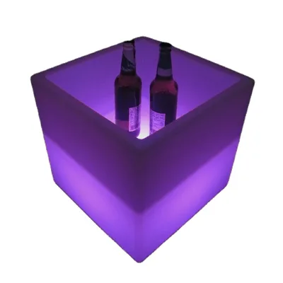 Bar Cube Rechargeable LED Square Ice Bucket
