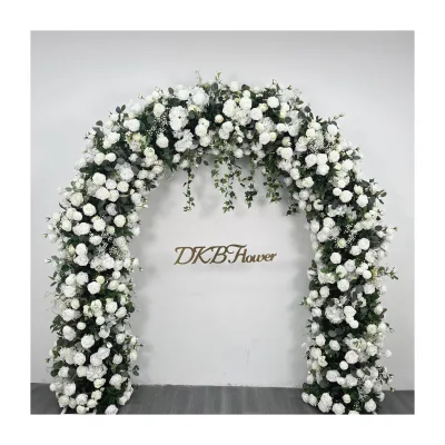 Fabric Fashionable Decorated Outdoor Wedding Arches Flowers & Runner for Arch Wedding