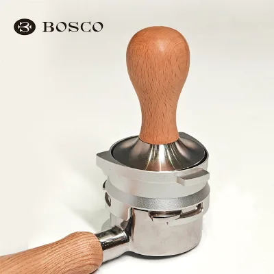 Professional Bokai BC-6003 Espresso Tamper with Wooden Handle 51/53/58mm Sizes 1 Year Warranty