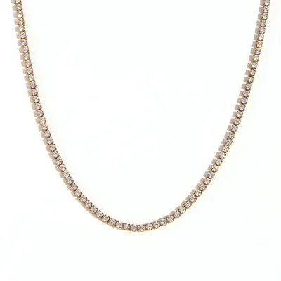 Bling Bling Cubic Zircon Choker Necklace Waterproof 316l Stainless Steel Jewelry 18k Pvd Gold Necklace Fashion Chains
