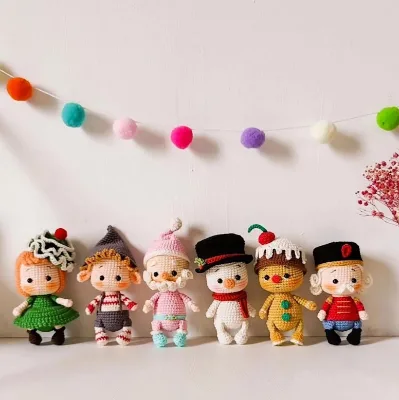 Amigurumi Christmas Little Toys for Girls and Boys Best Hand Crochet Christmas Doll Gifts for Children