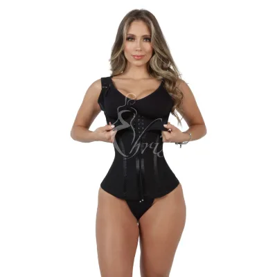 Hourglass Vest Women's Tummy-Control Open Chest Lace Trims Shapewear