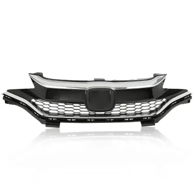New Plastic ABS Front Bumper Cover Upper Grille with Chrome Trim for Fit 2018-2020