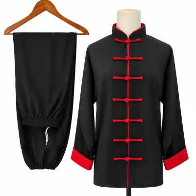 Unisex Cotton Linen Tai Chi Uniform Traditional Chinese Martial Arts Kung Fu Suit Breathable Taiji Clothing for Adult Men Women