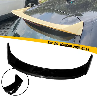 Automotive Spoilers ABS Carbon Fiber Back Boot Spoiler Rear Roof Wing for VW Scirocco R Coupe 2008 2009 2010 2011 2012 2013 2014