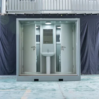 Outdoor Independent Container House Portable Container Toilet Single Room Restroom for Garden and Resort Area