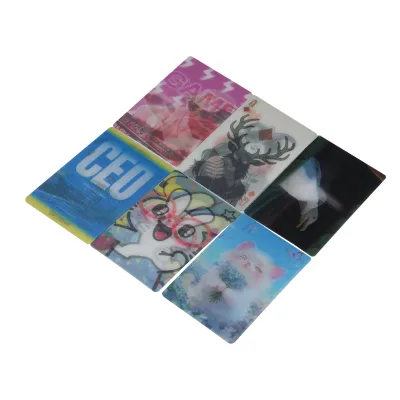 Full Color Printing PVC Custom 3D Lenticular Business Photo Card with Animal Design Custom Size Available