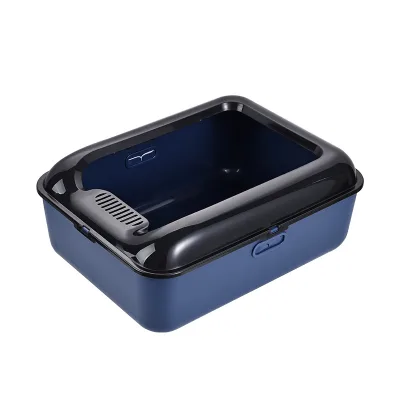 Extra Large Antisplash Cat Litter Box Semi-Closed with Removable Washable Bedpan Cat Toilet Pet Products