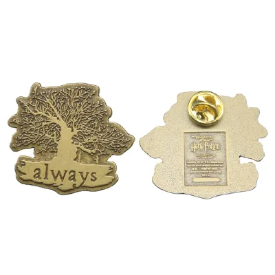 Custom 2D 3D Logo High Quality Metal Pins in Antique Finish Tree Shape Souvenir Metal Pins