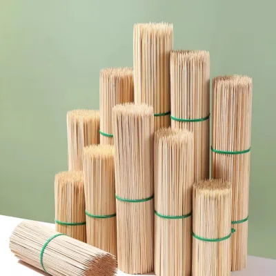 Wholesale Commercial Disposable Wooden BBQ Skewers for Outdoor Barbecue Fried Food Bobo Chicken Sausages & Candied Haws-Handmade