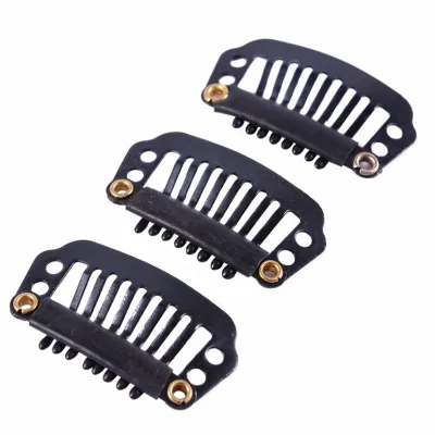 28mm 8teeth Hair Extension Wigs Clips with Silicone Back for Hair Extensions Accessories Tools