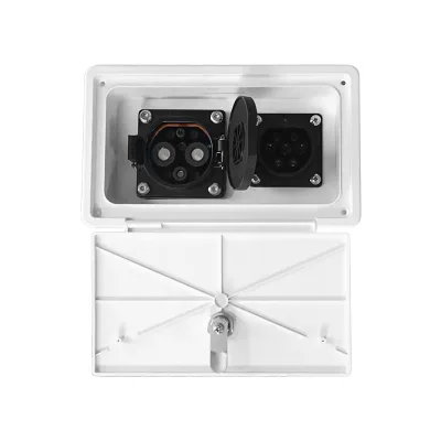 TYTXRV RV AC/DC Charging Socket with Dust Cover & Fast/Slow Charging Port Waterproof EV Caravan Charger for RV Electric Vehicles