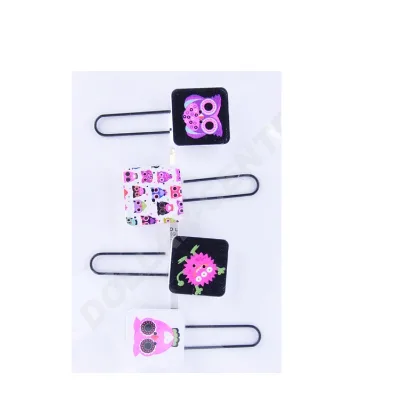 New Lovely Mini 4pcs 60*30mm Owl Button Shaped Paper Clips for Scrapbooking