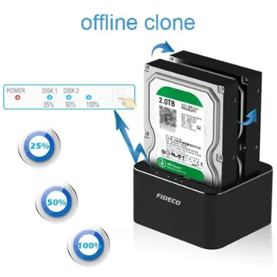 OEM 2 bay aluminum 2.5 3.5 inch usb 3.0 sata hdd ssd external hard disk docking station