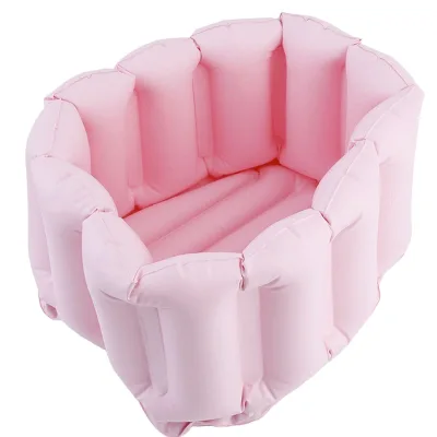 Customized Vinyl Inflatable Footbath, PVC Folding Feet Soak Basin for Home Pedicure Spa, Massage & Relaxation Therapy